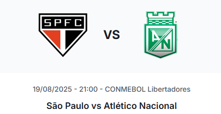 São Paulo vs Atlético Nacional